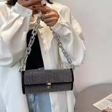 Load image into Gallery viewer, Rhinestone Chain Purse (2 Colors)