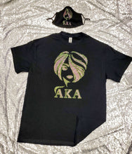 Load image into Gallery viewer, AKA Sillouette Lady shirt set