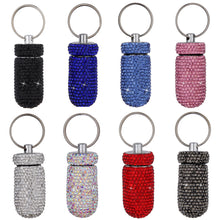 Load image into Gallery viewer, Bling Pill Case container storage with keychain