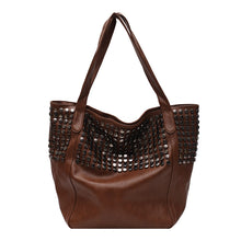 Load image into Gallery viewer, Purse Studded Large Capacity Shoulder bag - (3 Colors) Vegan Leather.