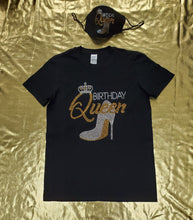 Load image into Gallery viewer, Bling Birthday Queen Shirt set (6 Colors)