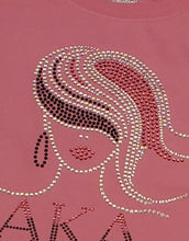 Load image into Gallery viewer, AKA shirt set with Deep Green and Pink (On Pink or Black)