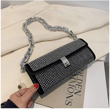 Load image into Gallery viewer, Rhinestone Chain Purse (2 Colors)