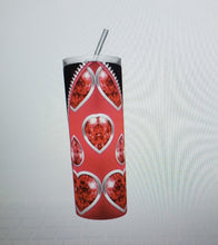 Load image into Gallery viewer, Diamonds and Glitter print Tumblers (5 different designs in Pink -Purple - Red - Blue)