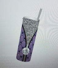 Load image into Gallery viewer, Diamonds and Glitter print Tumblers (5 different designs in Pink -Purple - Red - Blue)