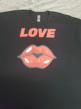 Load image into Gallery viewer, Love-Lips-Kiss-Red-Sexy-Shirt-Mouth-Red-Bling
