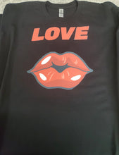 Load image into Gallery viewer, Love-Lips-Kiss-Red-Sexy-Shirt-Mouth-Red-Bling
