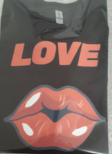 Load image into Gallery viewer, Love-Lips-Kiss-Red-Sexy-Shirt-Mouth-Red-Bling
