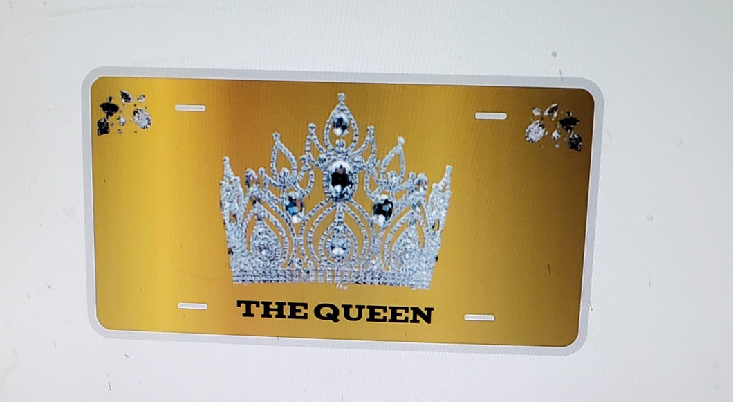 Womens License Plates ( Gold or Black)