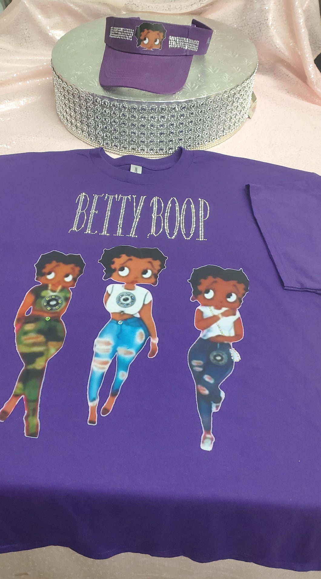 3 sisters Betty Boop Shirts and matching Sun visor