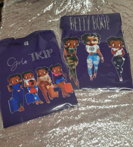 3 sisters Betty Boop Shirts and matching Sun visor