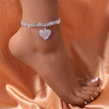 Load image into Gallery viewer, Heart Anklets (2 Colors)
