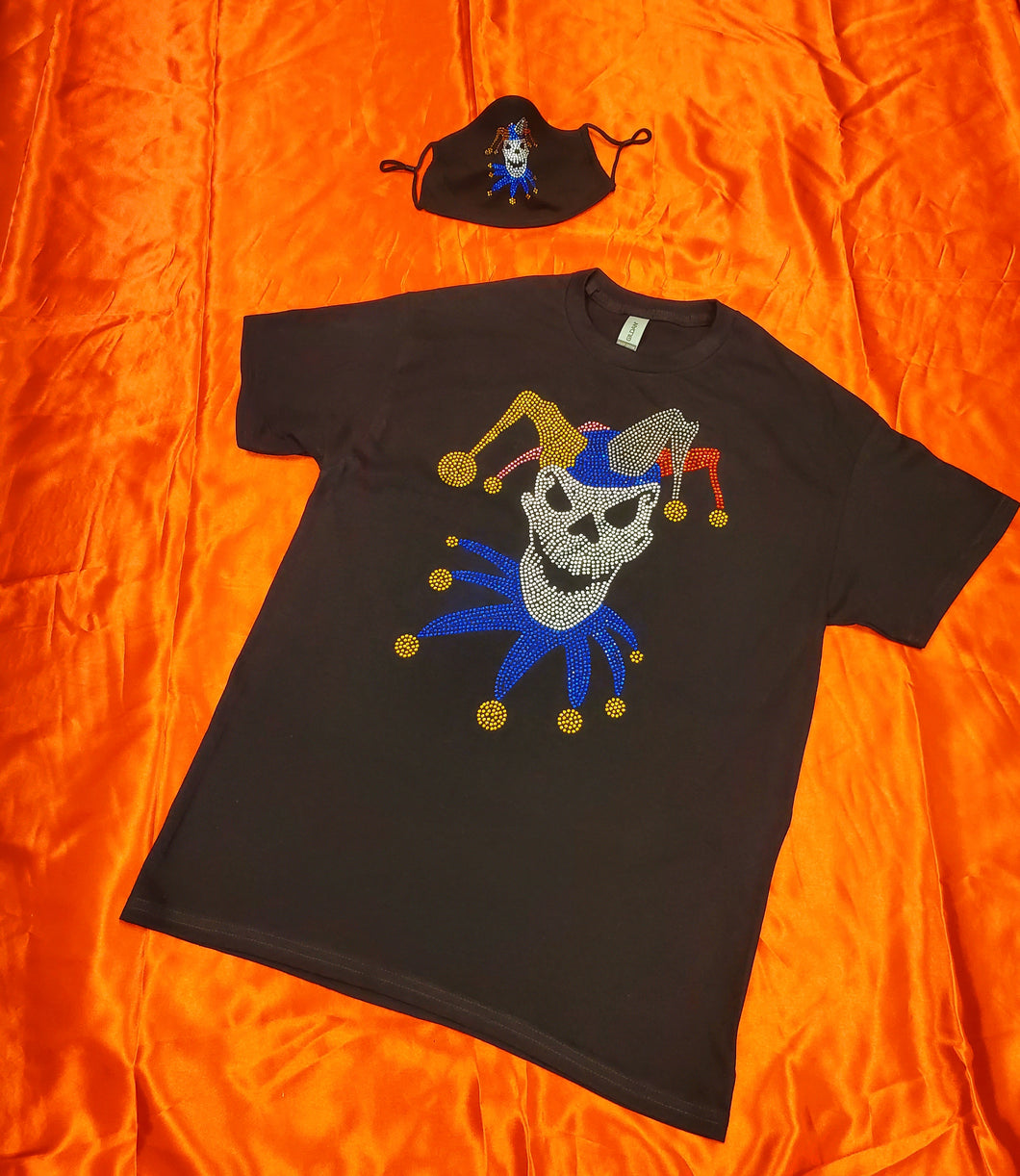 Bling Clown Skeleton Jester shirt set