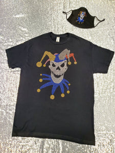 Bling Clown Skeleton Jester shirt set