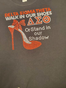 Delta Sorority Heels- Shirt set