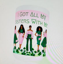 Load image into Gallery viewer, AKA Pearls Sorority - Pink and Green Mug (Sisters)
