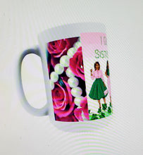 Load image into Gallery viewer, AKA Pearls Sorority - Pink and Green Mug (Sisters)
