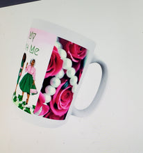 Load image into Gallery viewer, AKA Pearls Sorority - Pink and Green Mug (Sisters)
