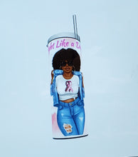 Load image into Gallery viewer, Fight Like a Diva (Breast Cancer Awareness Tumbler)
