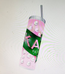 AKA "Pink and Green Pearls" Soro Tumblers