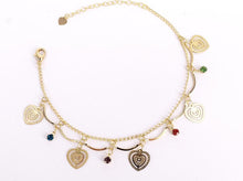 Load image into Gallery viewer, Charm Anklets with Colorful Rhinestones
