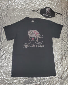 Fight like a Diva Cancer Awareness shirt set