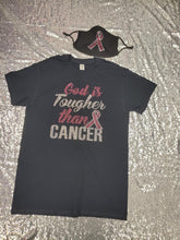 Load image into Gallery viewer, God is Tougher than Cancer shirt sets (Pink or Black)
