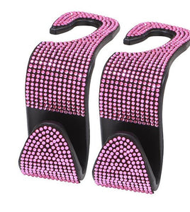 Rhinestone Car Seat Headrest Hooks