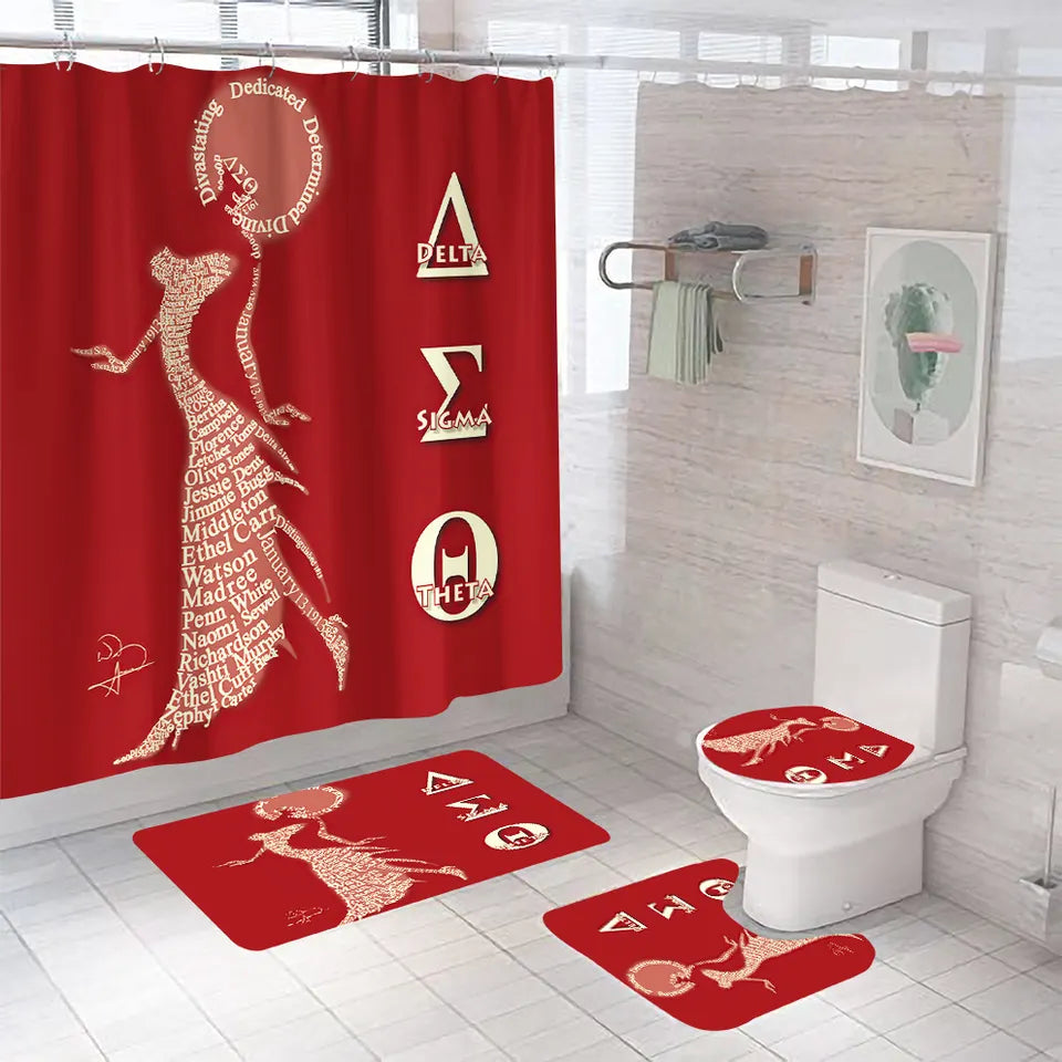  Shower Curtain Sets 4 Piece Bathroom Decor Sets with