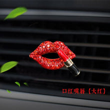 Load image into Gallery viewer, Car Air Freshener Outlet Perfume Clip Studded Red Mouth Car Perfume Clip Cute Car Solid Decorations For Girls Car Ornaments | Bling Things
