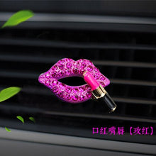 Load image into Gallery viewer, Car Air Freshener Outlet Perfume Clip Studded Red Mouth Car Perfume Clip Cute Car Solid Decorations For Girls Car Ornaments | Bling Things
