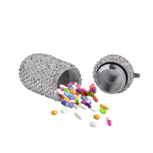 Load image into Gallery viewer, Bling Pill Case container storage with keychain
