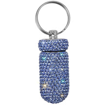 Load image into Gallery viewer, Bling Pill Case container storage with keychain
