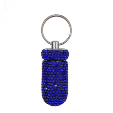 Load image into Gallery viewer, Bling Pill Case container storage with keychain
