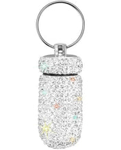 Load image into Gallery viewer, Bling Pill Case container storage with keychain
