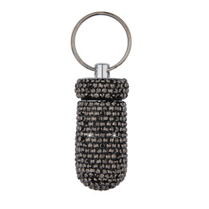 Bling Pill Case container storage with keychain