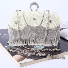 Load image into Gallery viewer, Pearl and Rhinestone Ring Evening Clutch Purse (2 Colors)
