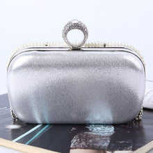 Load image into Gallery viewer, Pearl and Rhinestone Ring Evening Clutch Purse (2 Colors)
