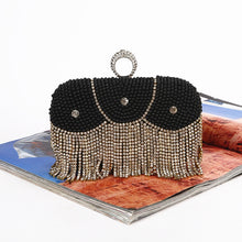 Load image into Gallery viewer, Pearl and Rhinestone Ring Evening Clutch Purse (2 Colors)
