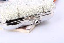 Load image into Gallery viewer, Pearl and Rhinestone Ring Evening Clutch Purse (2 Colors)
