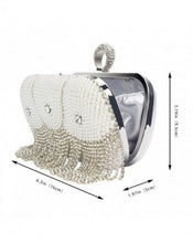 Load image into Gallery viewer, Pearl and Rhinestone Ring Evening Clutch Purse (2 Colors)
