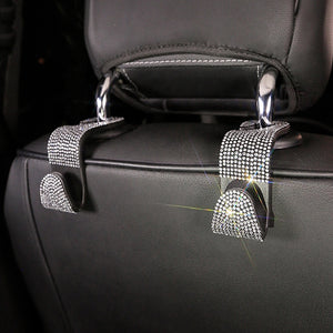 Rhinestone Car Seat Headrest Hooks