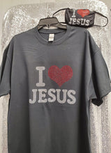 Load image into Gallery viewer, I Love Jesus - Bling T-Shirt Set/Shirt Only (2 other Spiritual designs)
