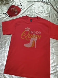 Bling Birthday Queen Shirt set (6 Colors)