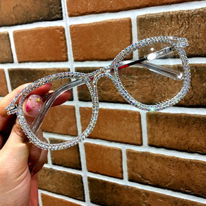 Retro Diamond Frame Glasses (3 Different Colors)