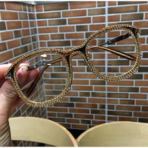 Retro Diamond Frame Glasses (3 Different Colors)