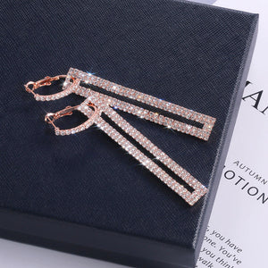 Long Elegant Rhinestone Earrings (2 Colors)