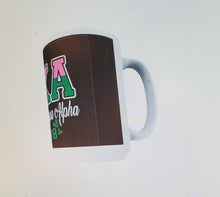 Load image into Gallery viewer, AKA - Dark Green Mug with Pink and Green
