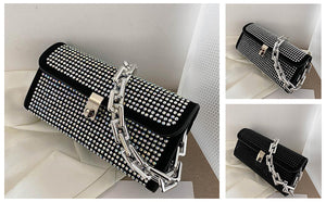 Rhinestone Chain Purse  (2 Colors)