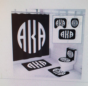 AKA (Black and White) Shower Curtain set